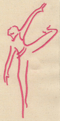 Embroidery Design: Dancer E<br> 3.55w X 7.44h