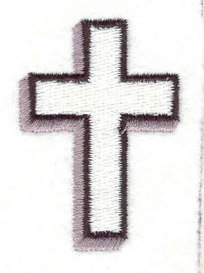 Embroidery Design: Cross B <br>1.44"w X 2.06"h