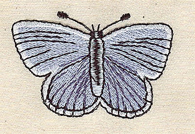 Embroidery Design: Blue Butterfly<br> 2.23w X 1.48h