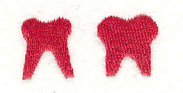 Embroidery Design: Teeth 1 <br> 0.65" x 1.39"
