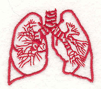 Embroidery Design: Lungs 2 <br> 1.67" x 1.87"