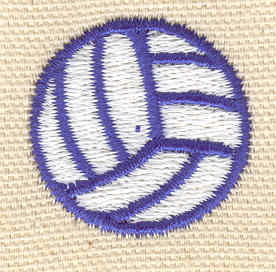 Embroidery Design: Volleyball<br> 1.13w X 1.11h