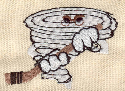 Embroidery Design: Hockey tornado<br> 2.70w X 1.98h