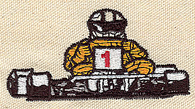 Embroidery Design: Go-kart<br> 3.29w X 1.63h