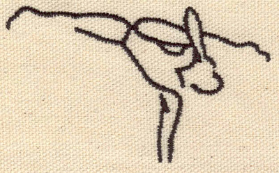 Embroidery Design: Gymnast stylized<br> 2.99w X 1.78h