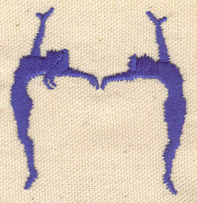 Embroidery Design: Gymnasts<br> 2.19w X 2.26h