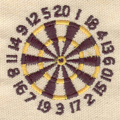 Embroidery Design: Dart board<br> 2.23w X 2.24h