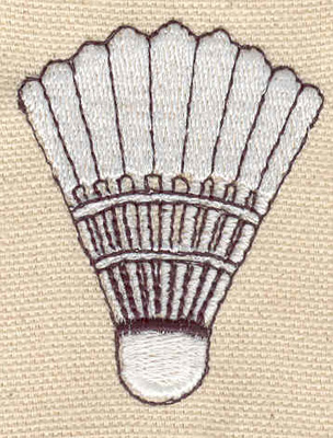 Embroidery Design: Badminton Birdie<br> 1.64w X 2.11h