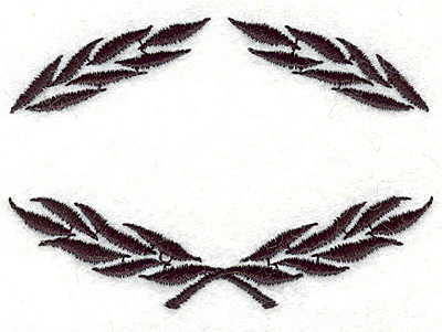 Embroidery Design: Double Wreath<br> 1.98" X 2.84"