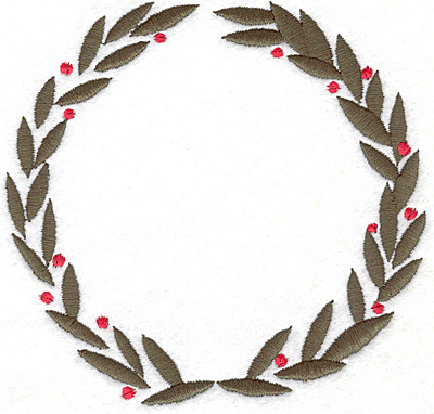 Embroidery Design: Wreath 4<br> 4.48" X 4.61" | Embroidery Legacy Embroidery Design: Wreath 4<br> 4.48" X 4.61"