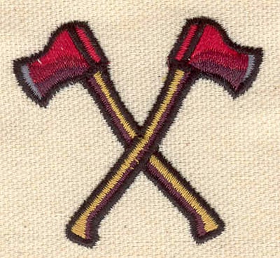 Embroidery Design: Crossed axes<br> 2.01w X 1.84h