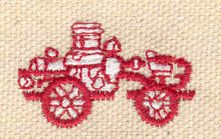 Embroidery Design: Vintage fire truck small<br> 1.28w X 0.76h