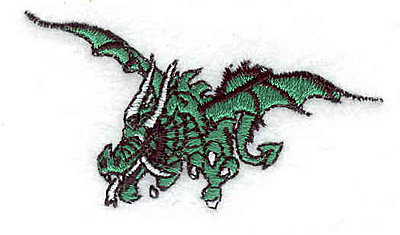 Embroidery Design: Dragon flying<br>1.37"Hx2.33"W