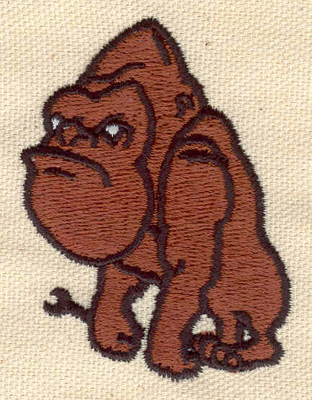 Embroidery Design: Gorilla<br>1.93w X 2.54h