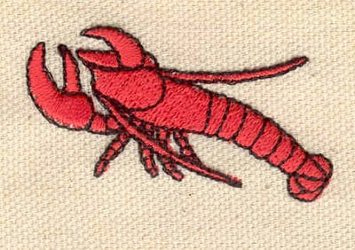 Embroidery Design: Lobster F<br> 1.94w X 1.17h