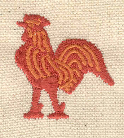Embroidery Design: Rooster C<br> 1.39w X 1.55h