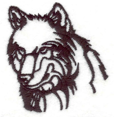 Embroidery Design: Wolf head F <br>2.11"w X 2.27"h