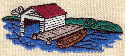Embroidery Design: Boathouse<br> 2.97w X 1.22h