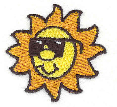 Embroidery Design: Sun <br>2.01"w X 1.96"h