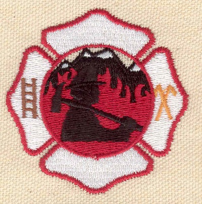 Embroidery Design: Maltese cross with logo<br> 2.28w X 2.29h