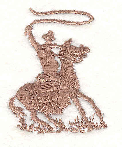 Embroidery Design: Cowboy roping<br>2.25"H x 1.74"W | Embroidery Legacy Embroidery Design: Cowboy roping<br>2.25"H x 1.74"W
