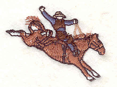 Embroidery Design: Bronc rider<br>1.65"H X 2.10"W | Embroidery Legacy Embroidery Design: Bronc rider<br>1.65"H X 2.10"W