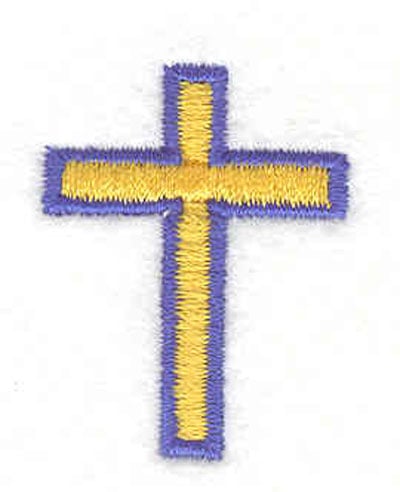 Embroidery Design: Cross C <br>1.02"w X 1.33"h