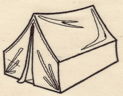 Embroidery Design: Tent<br> 4.06w X 3.15h