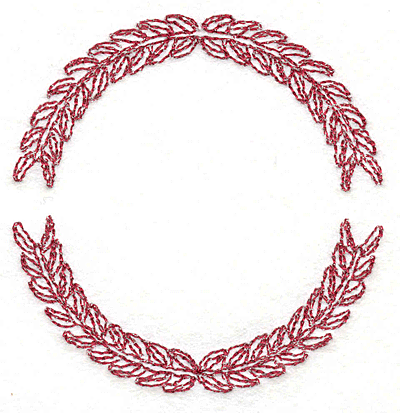 Embroidery Design: Wreath 6<br> 3.02" X 2.96"