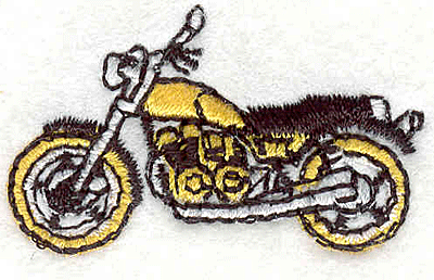 Embroidery Design: Motorcycle 7<br> 0.93" X 1.56"