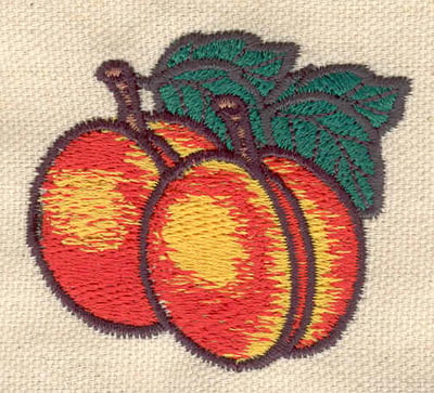Embroidery Design: Peaches<br> 2.26w X 1.98h
