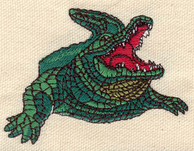Embroidery Design: Crocodile<br> 2.87w X 2.12h