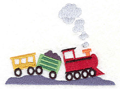 Embroidery Design: Train<br>3.43"w X 2.52"h