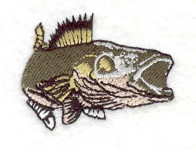 Embroidery Design: Bass D <br>1.61"w X 1.25"h