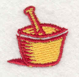 Embroidery Design: Bucket <br>0.95"w X 0.98"h