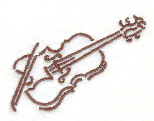 Embroidery Design: Violin <br>1.68" X 2.33"