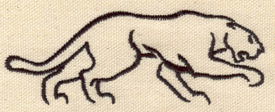 Embroidery Design: Cougar on the prowl<br> 3.95w X 1.43h