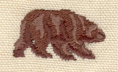 Embroidery Design: Bear D<br> 1.42w X 0.82h