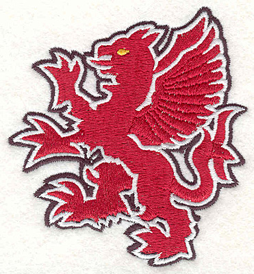 Embroidery Design: Griffin D<br>3.71"Hx3.39"W
