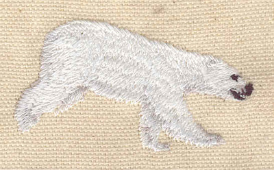 Embroidery Design: Polar bear running<br> 2.43w X 1.36h