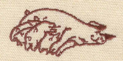 Embroidery Design: Pigs outline<br> 2.39w X 1.13h