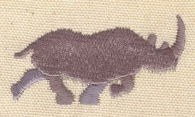 Embroidery Design: Rhino <br>1.25w X 2.38h