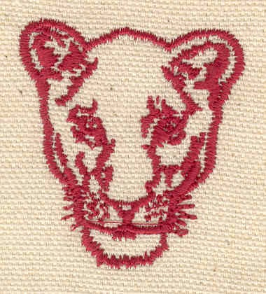 Embroidery Design: Lioness head <br> 1.61w X 1.77h