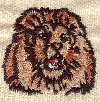 Embroidery Design: Lion head<br> 1.62w X 1.51h
