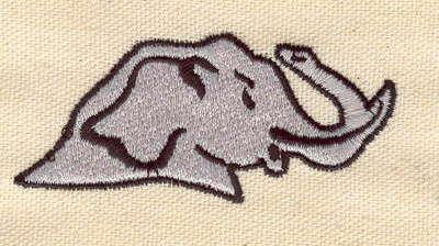 Embroidery Design: Elephant head<br> 2.98w X 1.37h