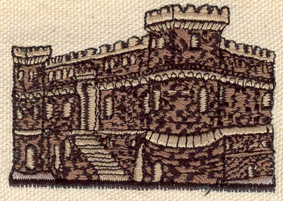 Embroidery Design: Castle<br> 2.57w X 1.77h