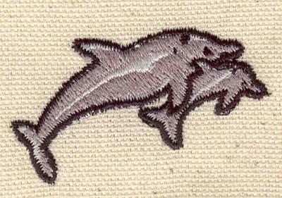 Embroidery Design: Dolphins<br>2.02w X 1.16h