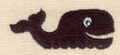 Embroidery Design: Whale D<br> 2.58w X 1.02h
