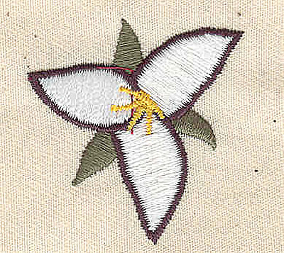 Embroidery Design: Trillium<br> 1.50w X 1.57h