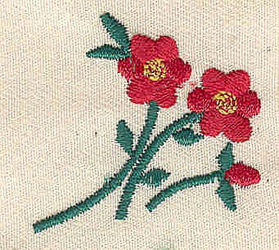 Embroidery Design: Flowers<br> 1.39w X 1.38h